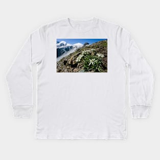 Edelweiss and glacier (C007/0409) Kids Long Sleeve T-Shirt